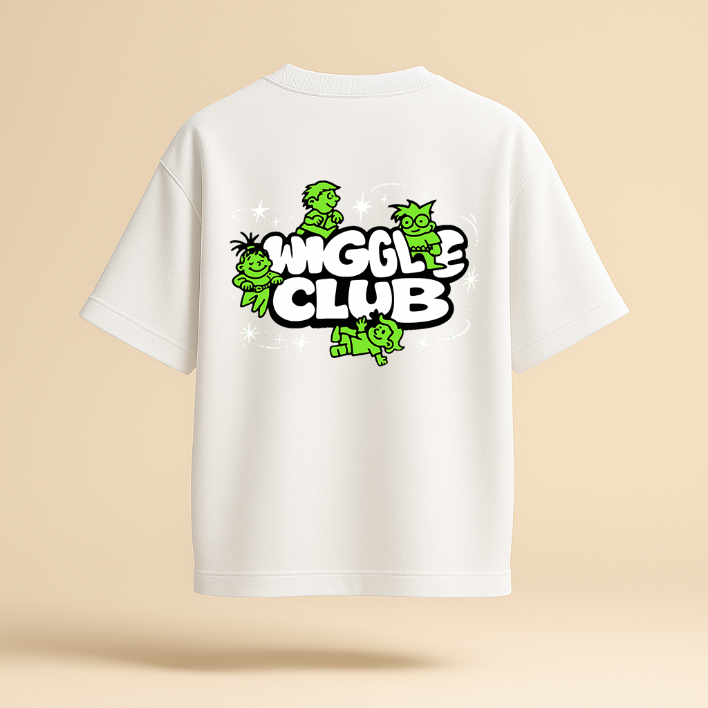 Wiggle Club Oversized Graphic Tee – Unisex Streetwear