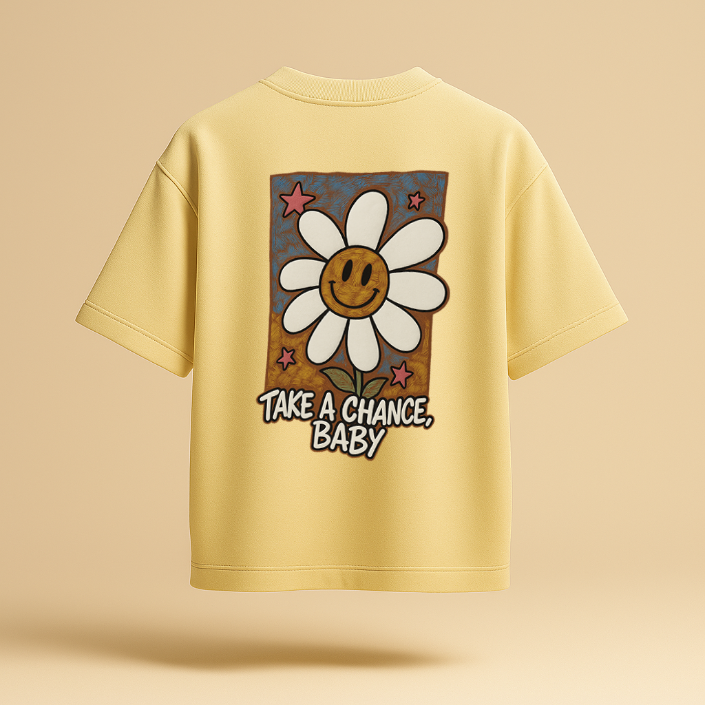 Take a Chance Baby Oversized Graphic Tee – Unisex