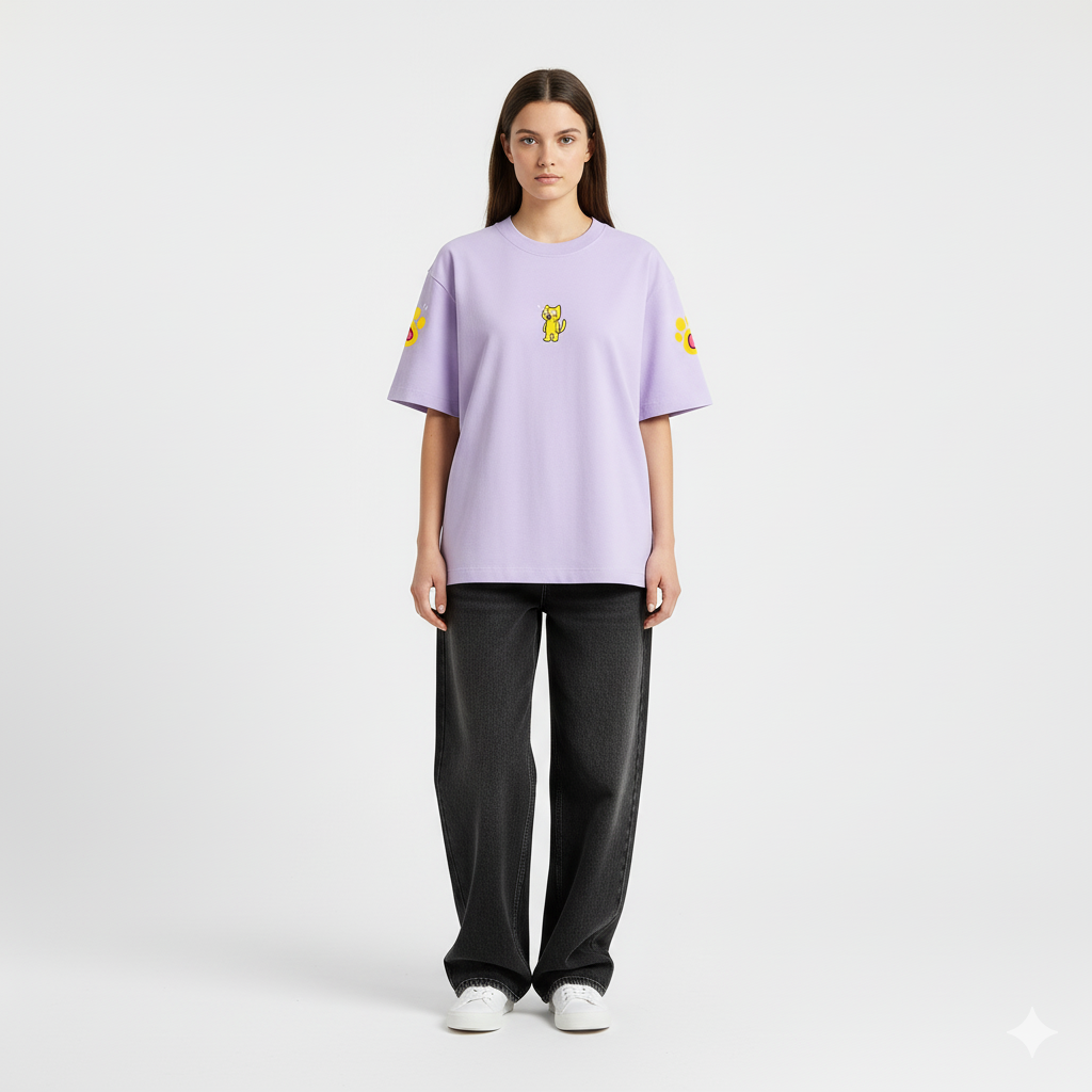Paw Buddy Oversized Graphic Tee – Unisex