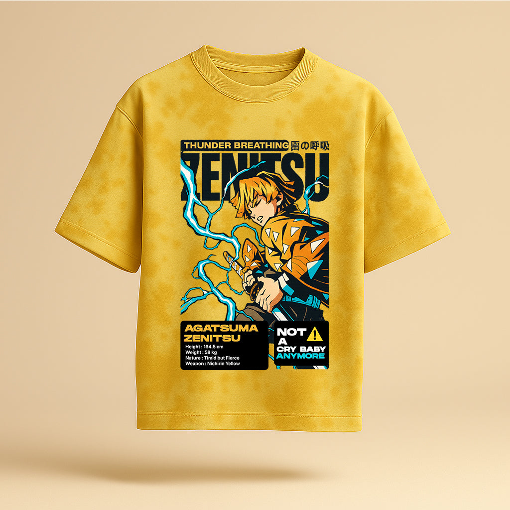 ZENITSU "THUNDER BREATHING" TIE-DYE TEE