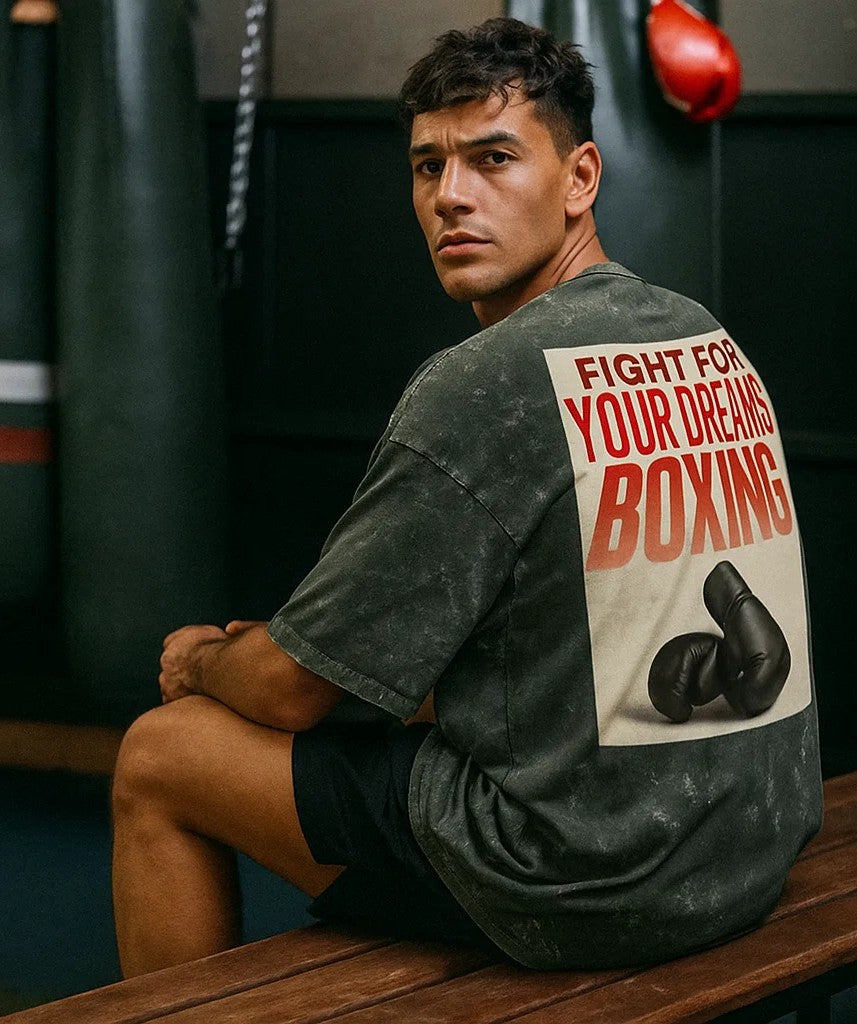 "FIGHT FOR YOUR DREAMS" BOXING GRAPHIC HOODIE