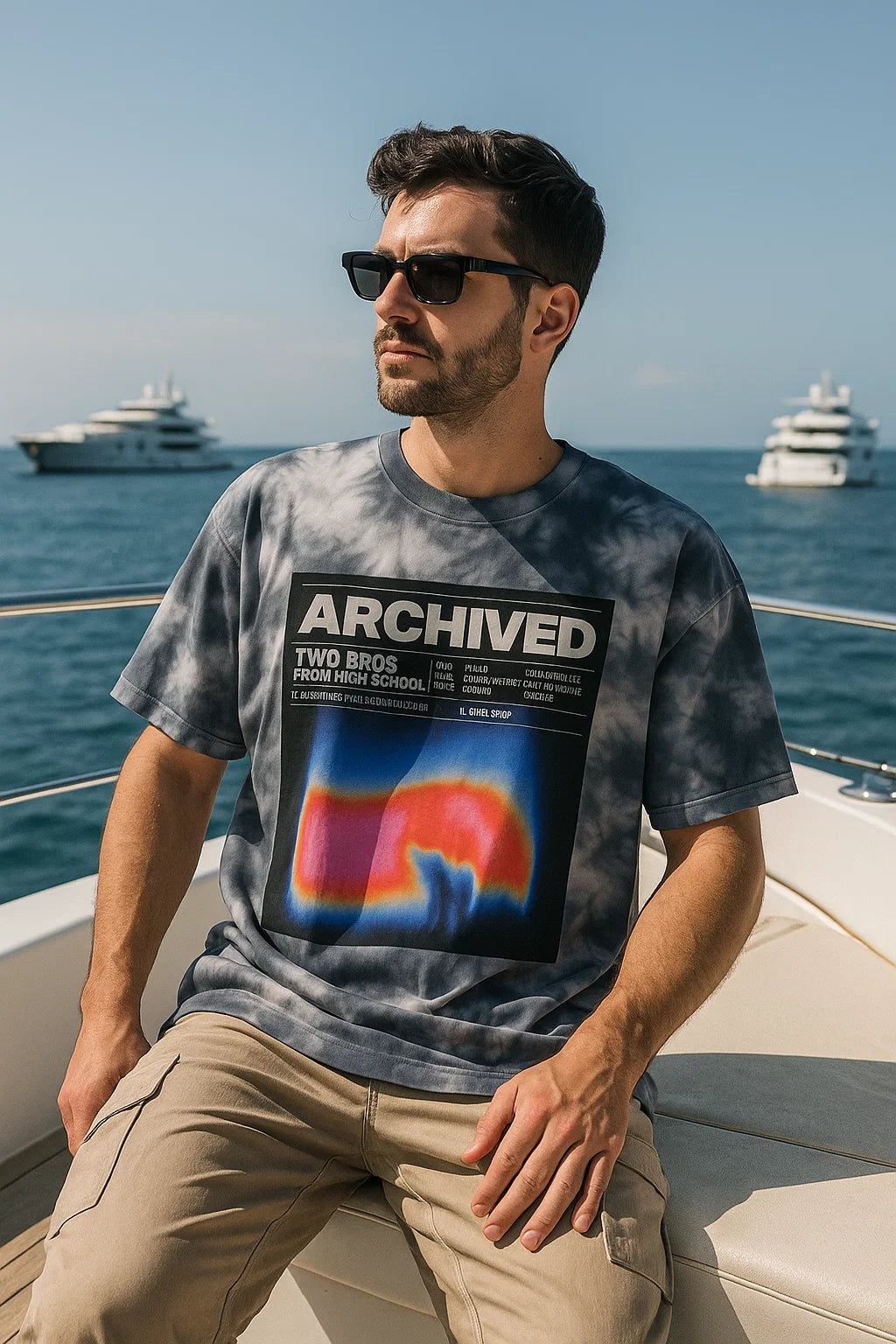 "ARCHIVED" FLYER HEAVYWEIGHT TIE-DYE T-SHIRT