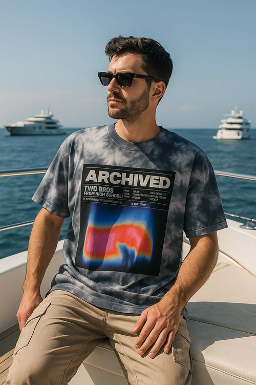 "ARCHIVED" FLYER HEAVYWEIGHT TIE-DYE T-SHIRT