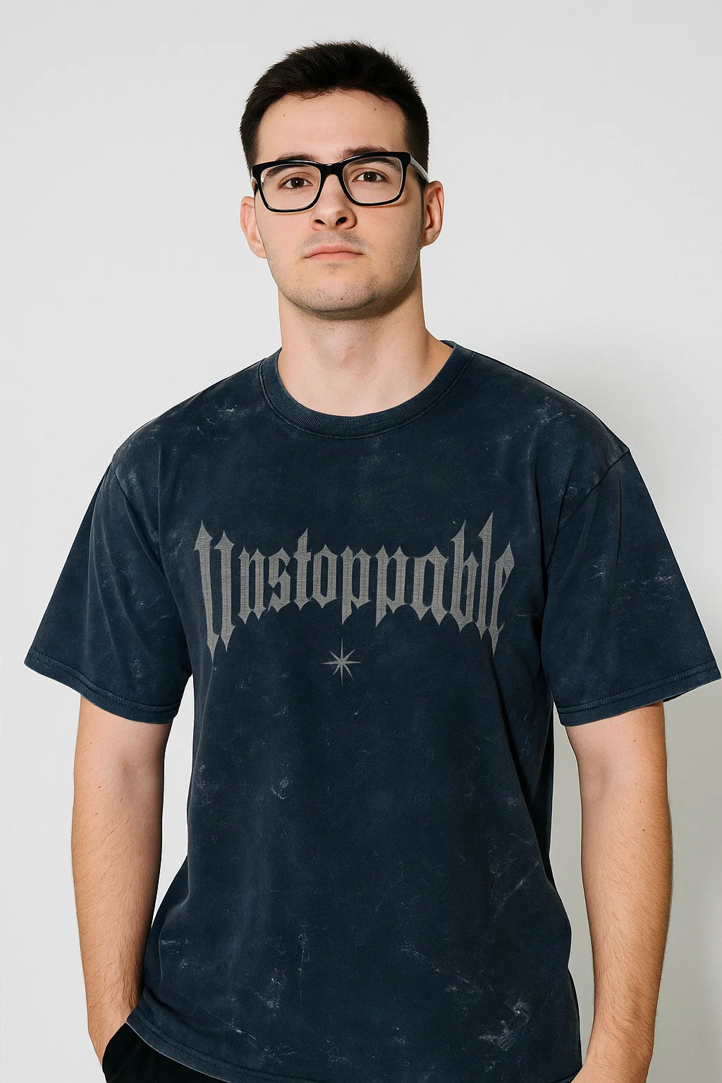 UNSTOPPABLE RHINESTONE GRAPHIC OVERSIZED STREETWEAR