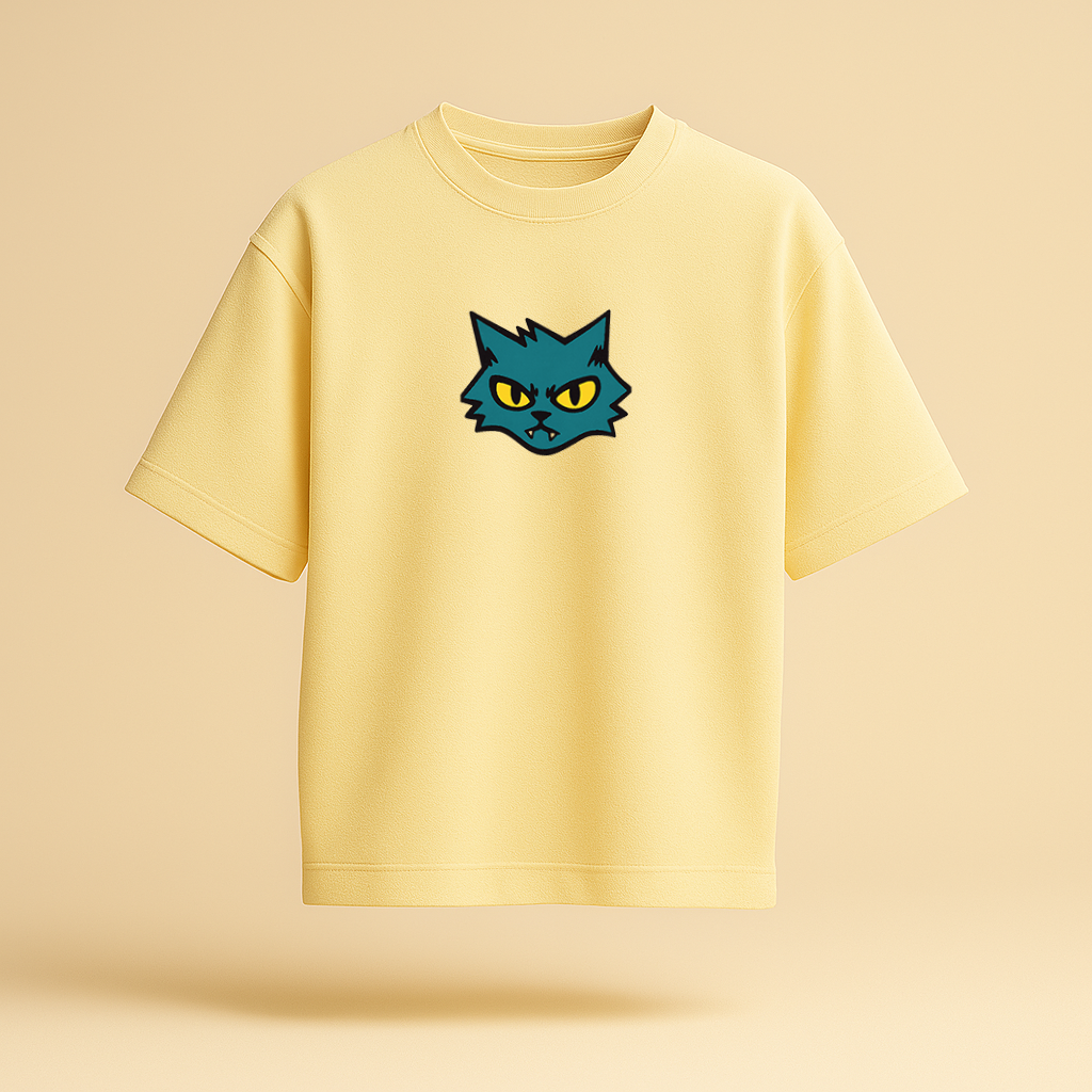 Meowtown Unisex Oversized Graphic Streetwear T-Shirt