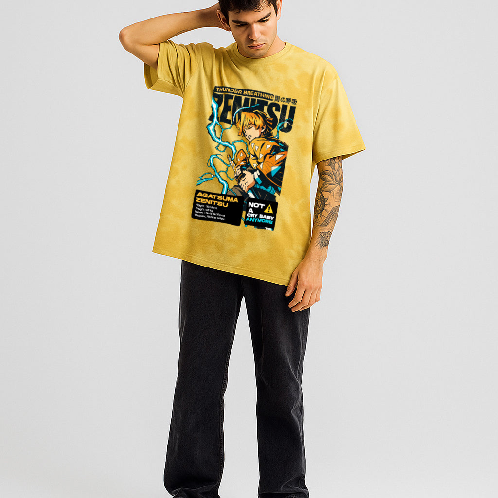 ZENITSU "THUNDER BREATHING" TIE-DYE TEE
